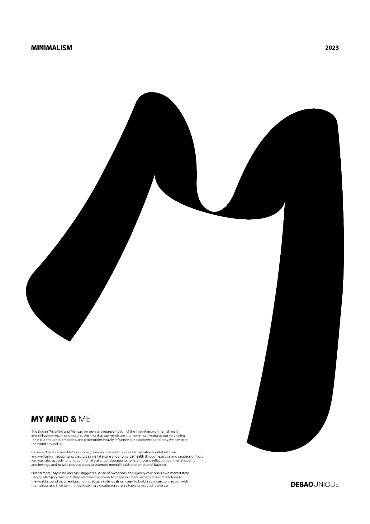 MY MIND & ME - MINIMALIST WALL ART