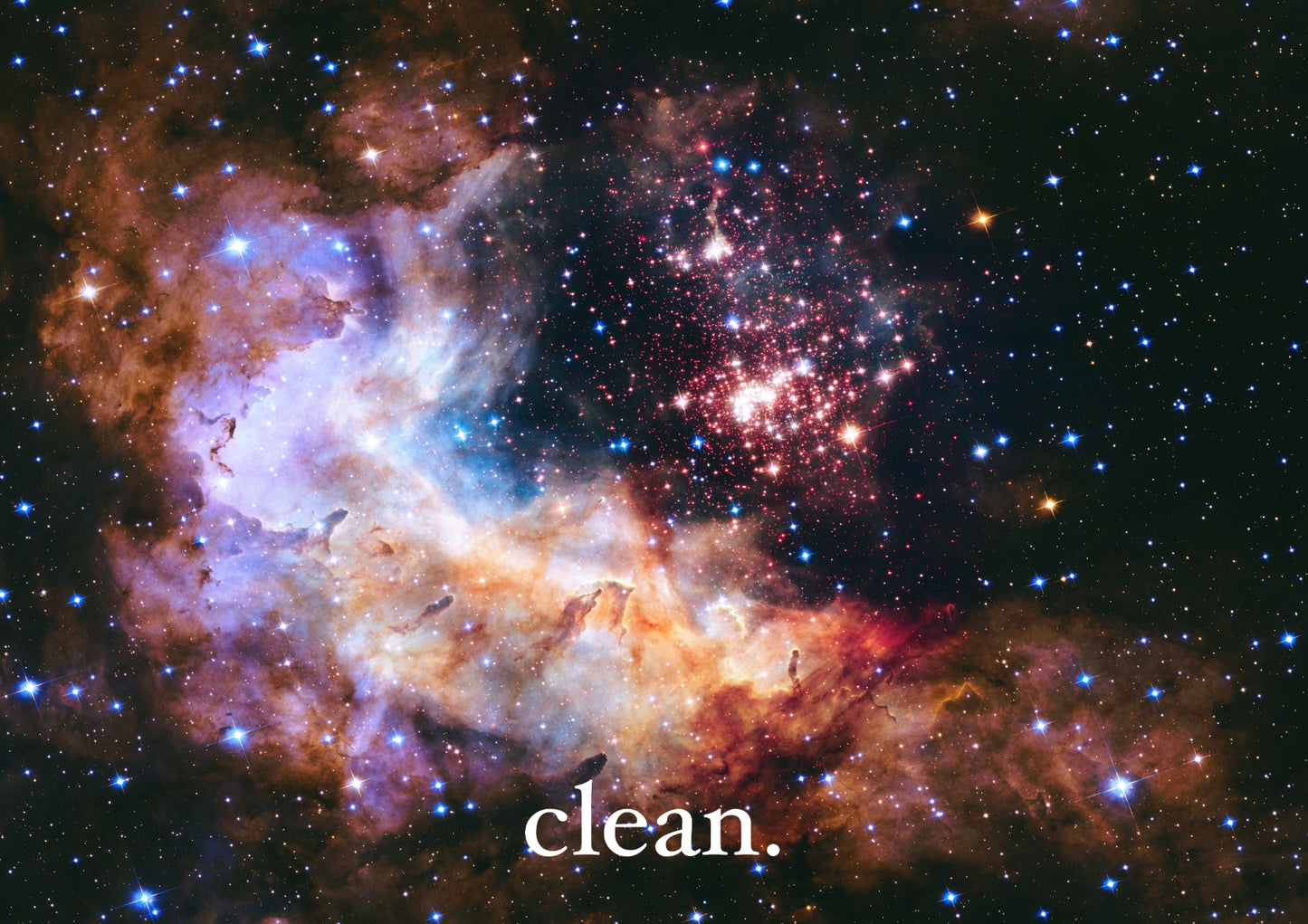 clean. / dark space