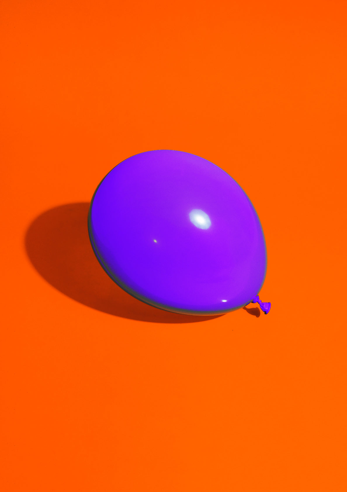 Purple balloon on a pink background / Pop art style photo print