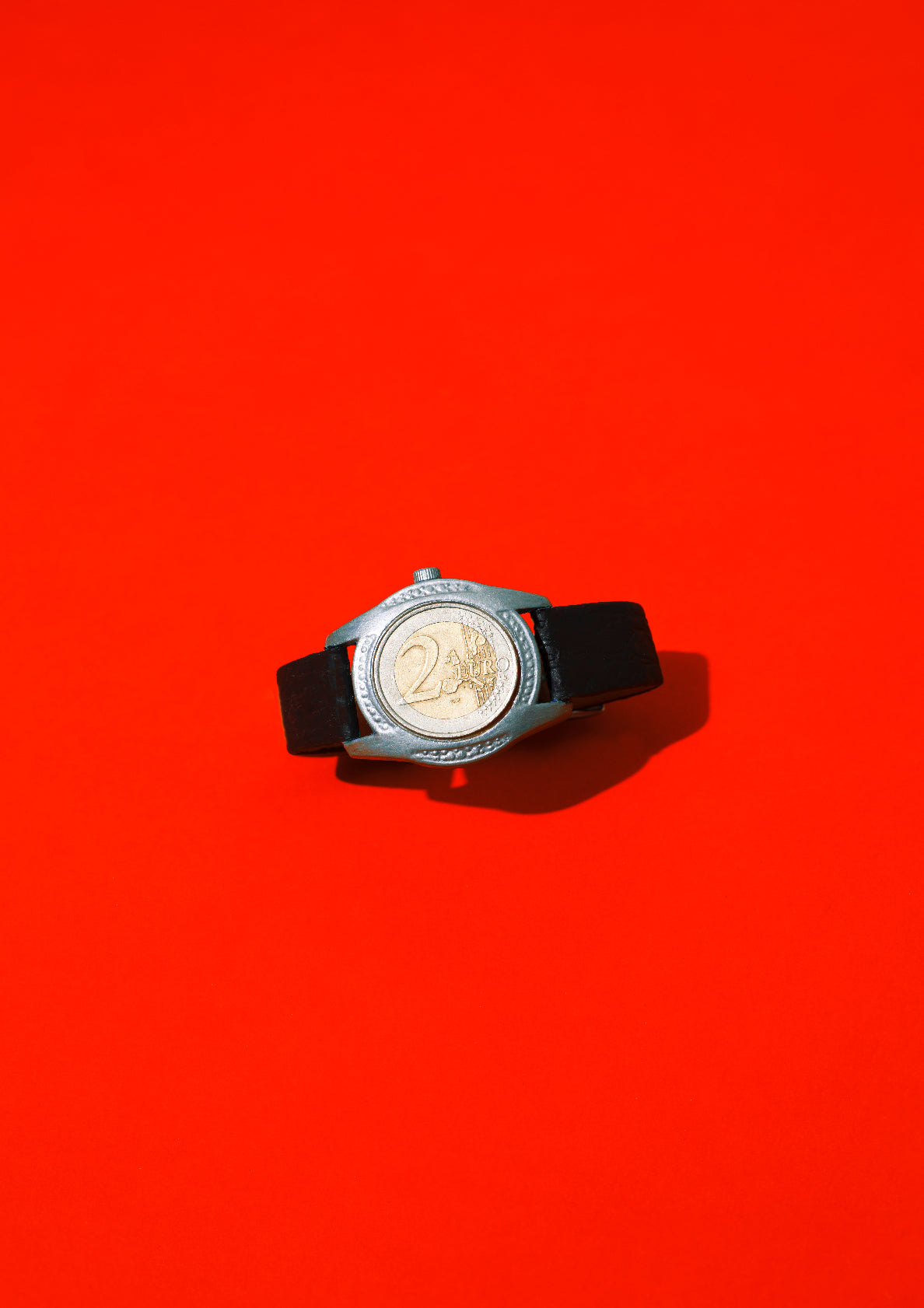 Time is money / A watch with coin as a clock face / Pop art style photo print