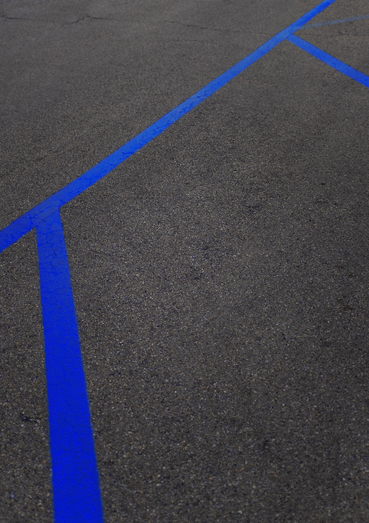 Blue geometric lines / minimal photo print