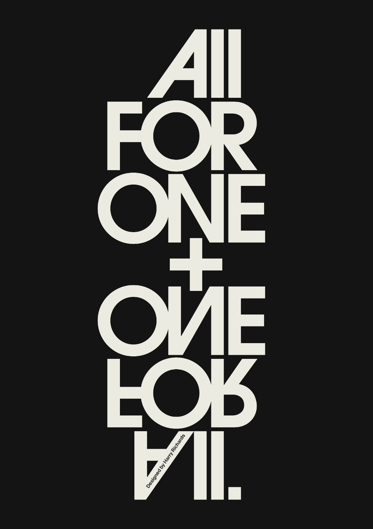 ALL FOR ONE + ONE FOR ALL (Black)