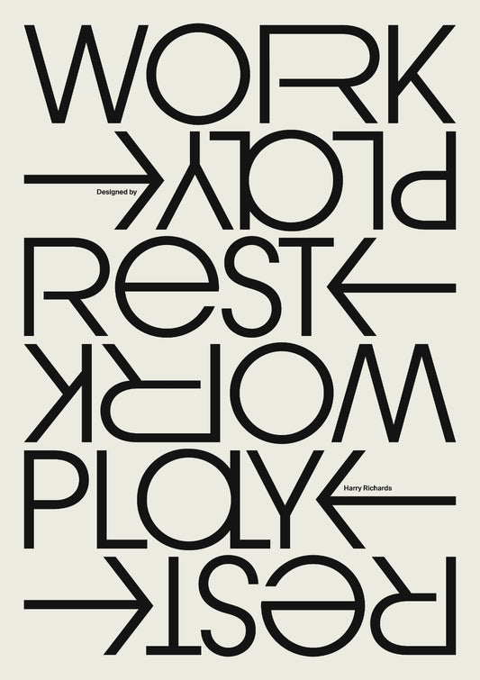 WORK REST PLAY (White)