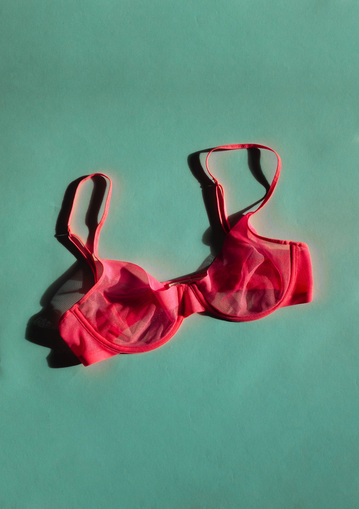 Pink bra / pop art style photo print