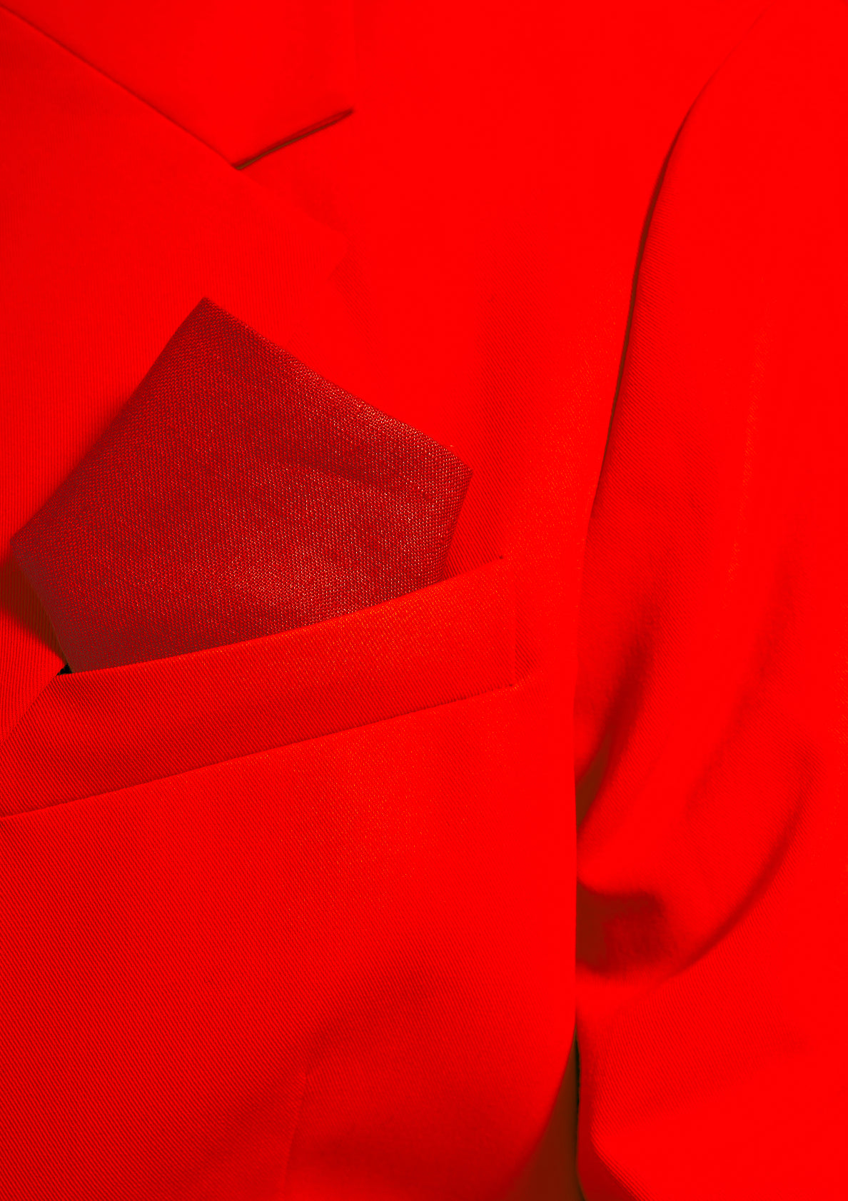 Bosslady red blazer / pop art style photo print