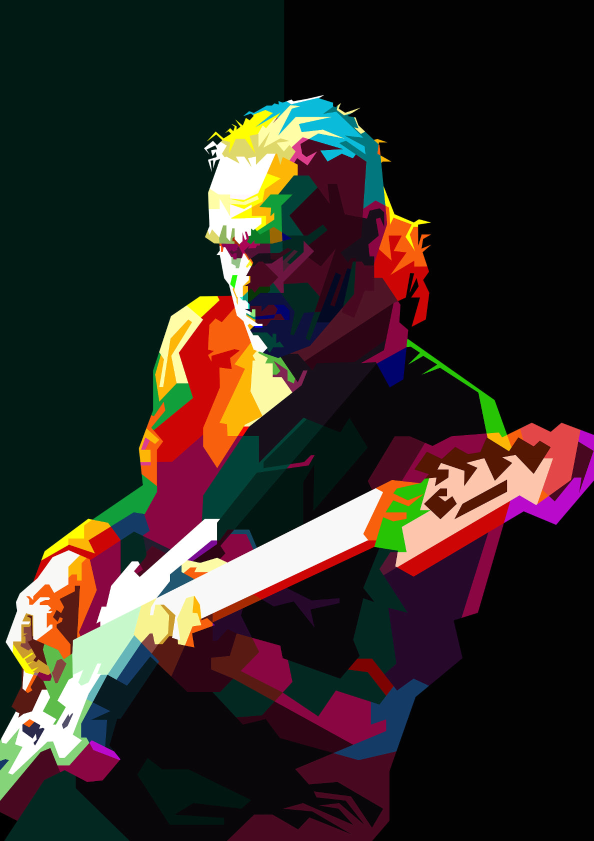 Billy Sheehan MR. BIG Bass Musician Pop Art WPAP