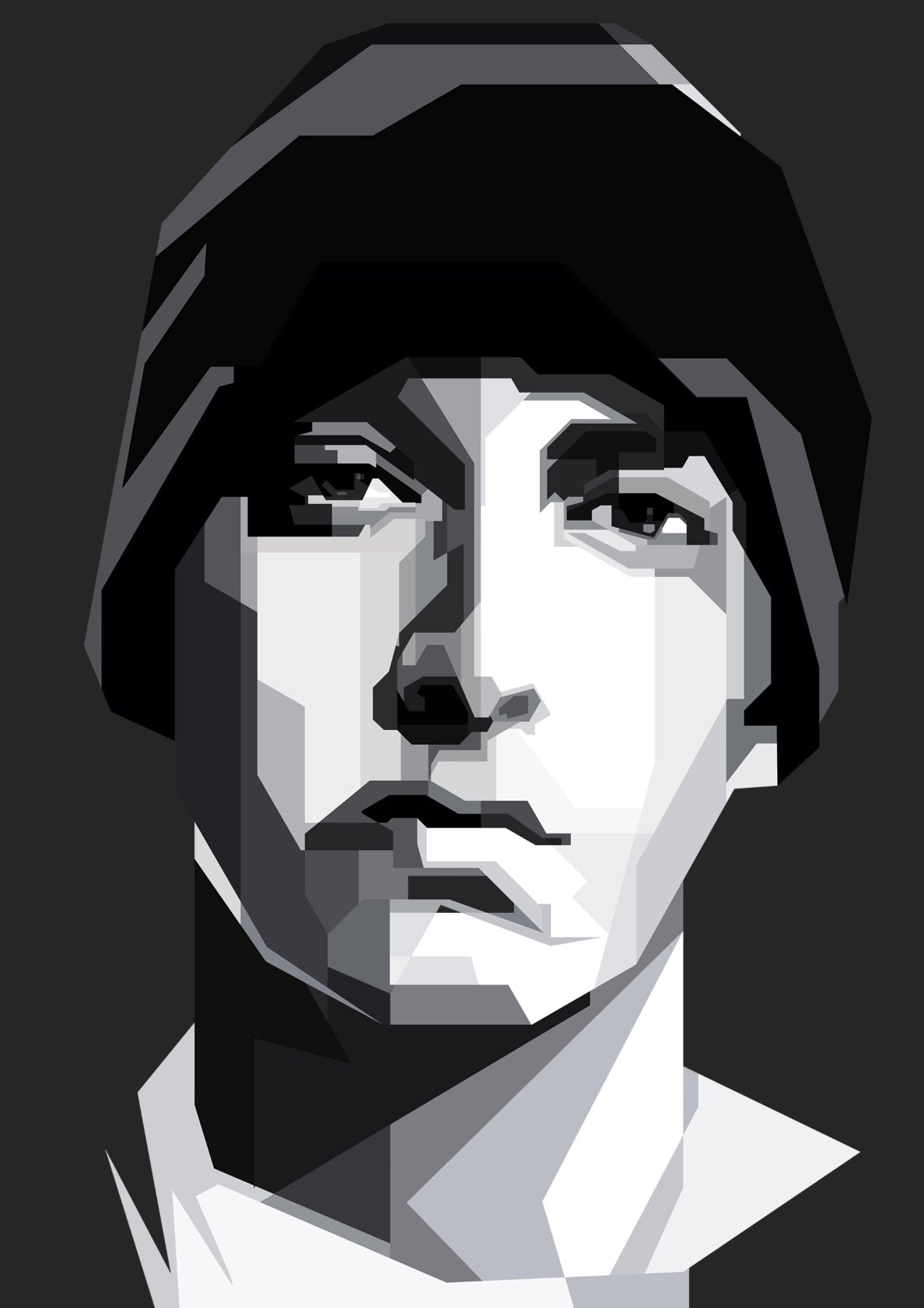 Eminem US Rap Hip hop Singer Black Portrait