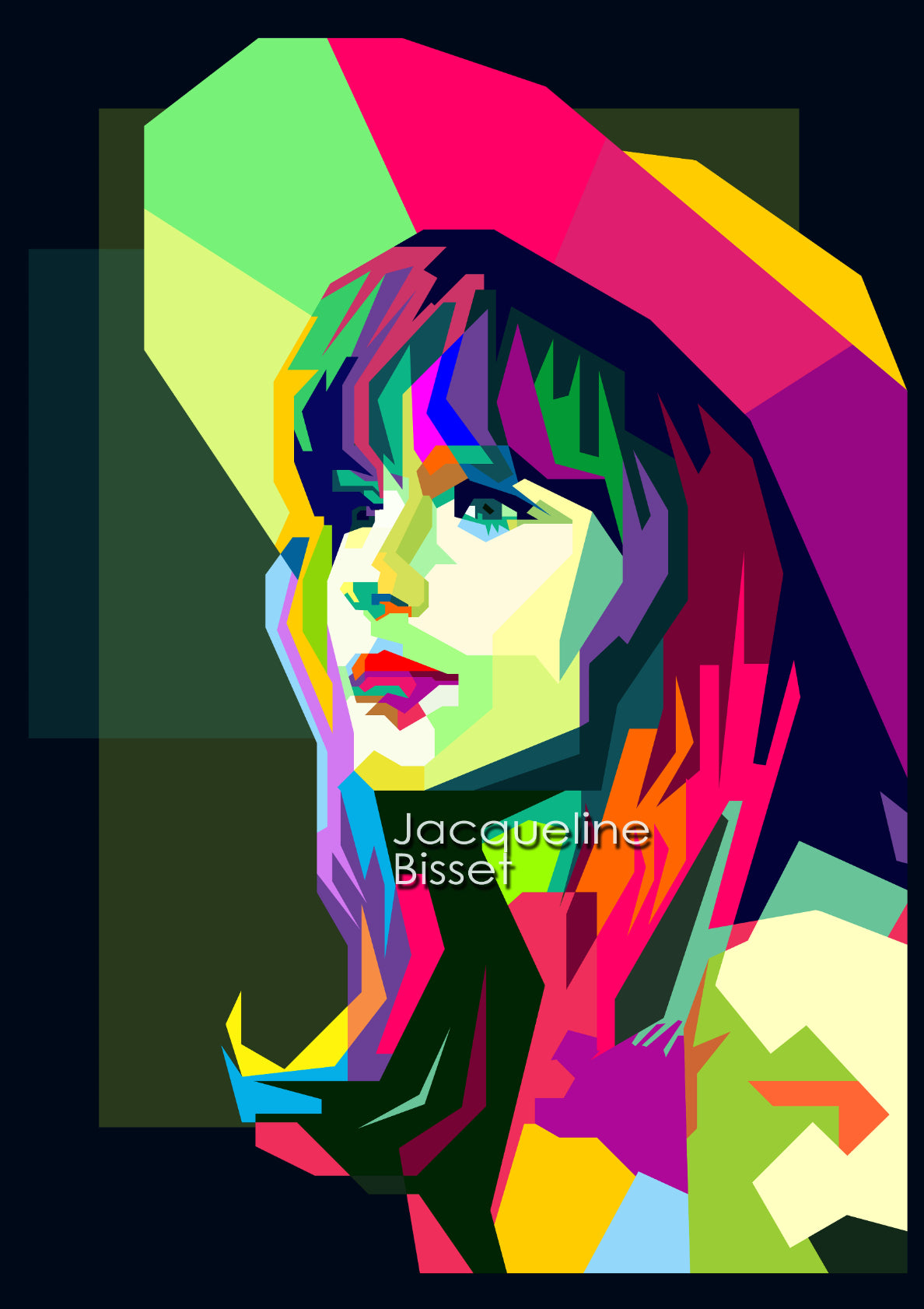 Jacqueline Bisset 60s English Movie Actress Pop Art WPAP