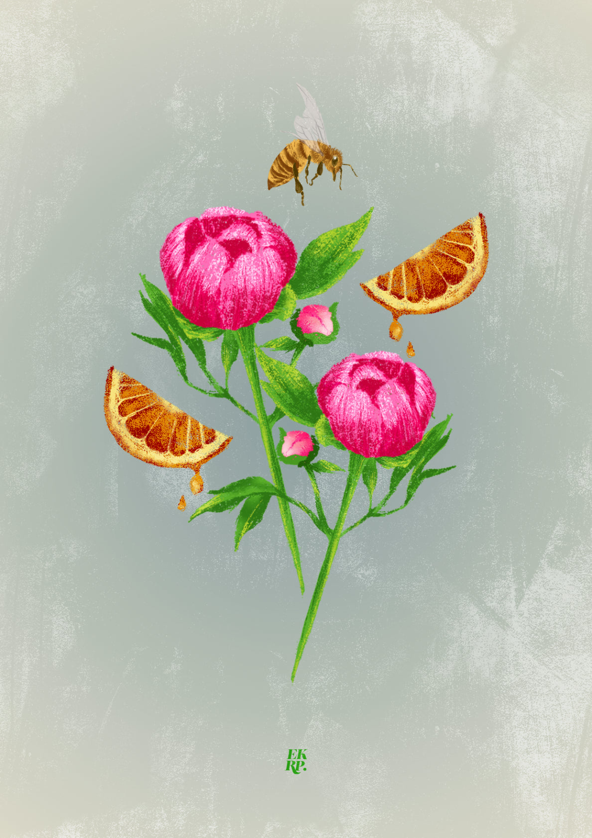 Bee & Peony