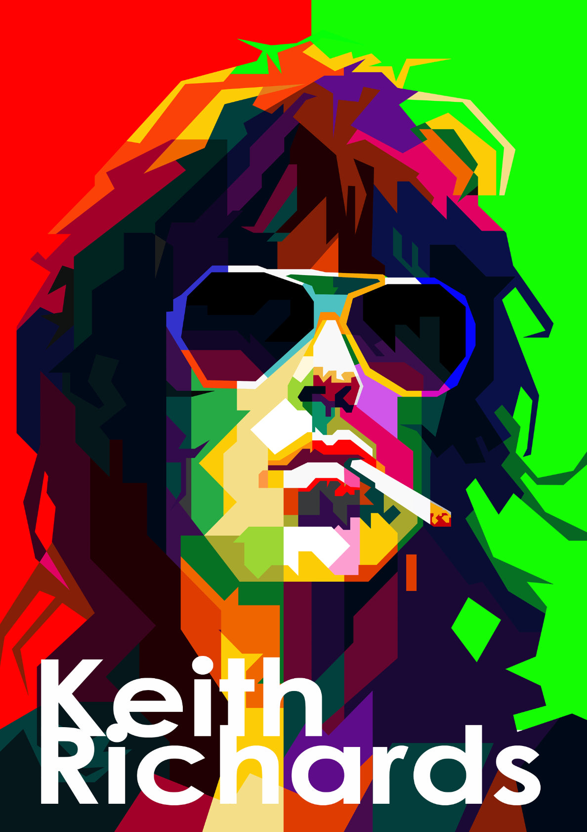Keith Richards The Rolling Stones Guitarist Pop Art WPAP