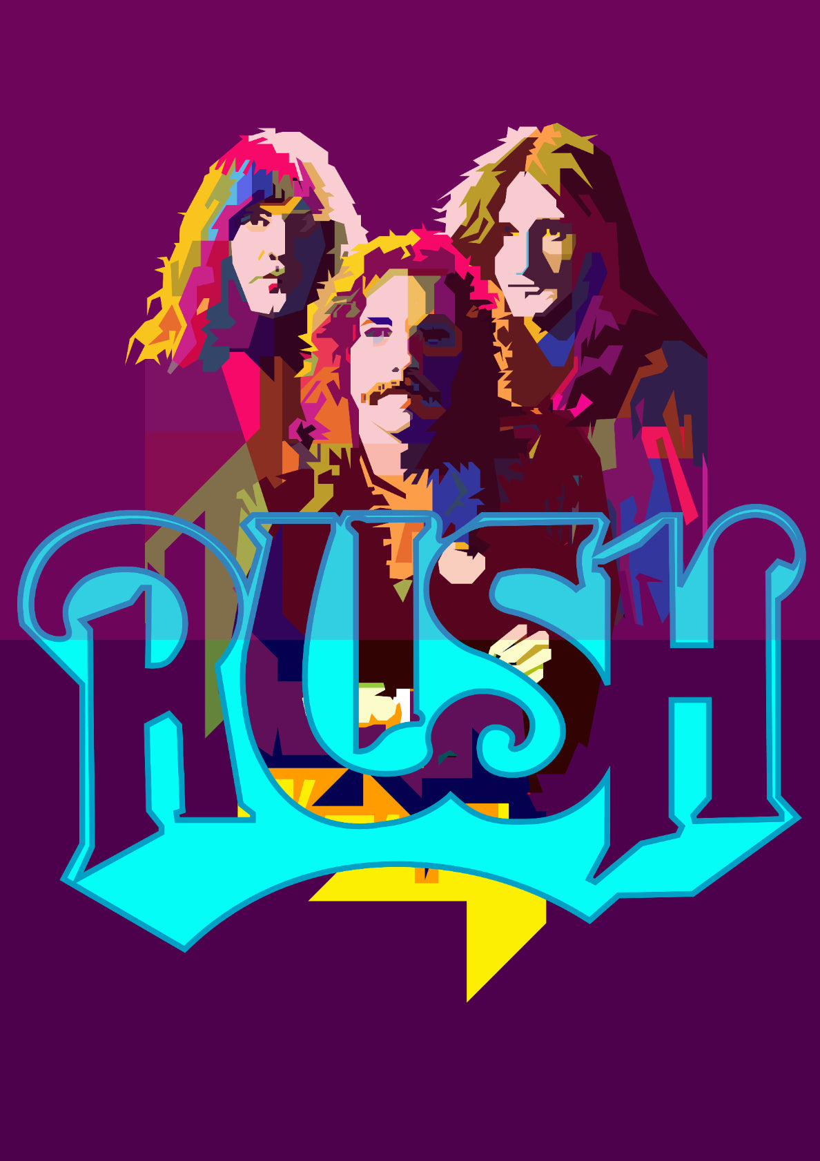 RUSH Rock In Rio Pop Art WPAP
