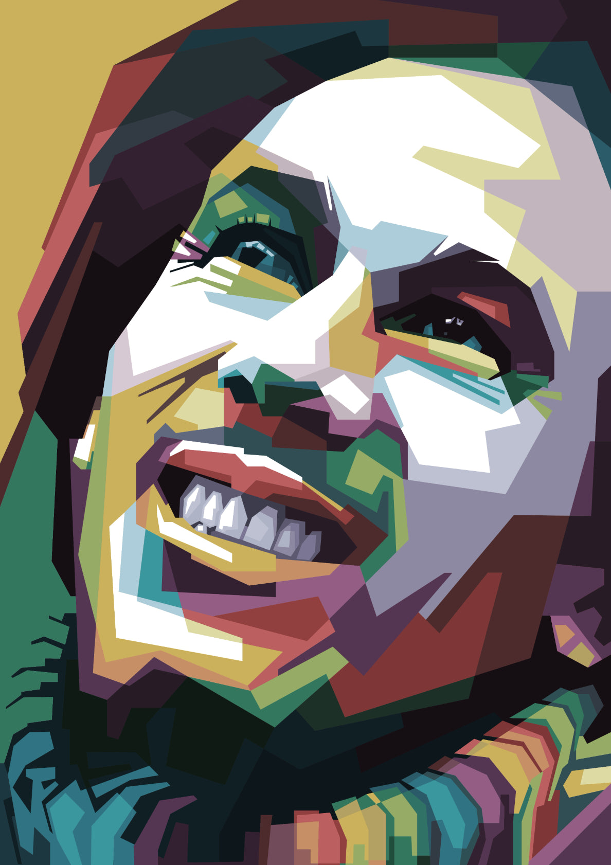 Rastaman Pop Art WPAP