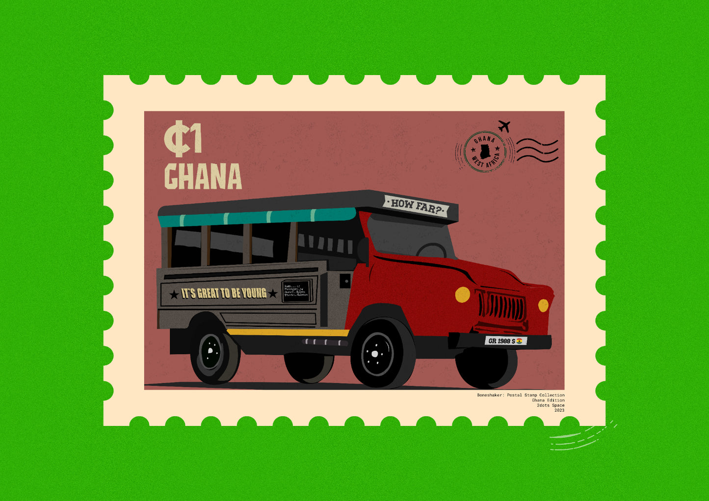 Ghana Postal Stamp Series: Boneshaker