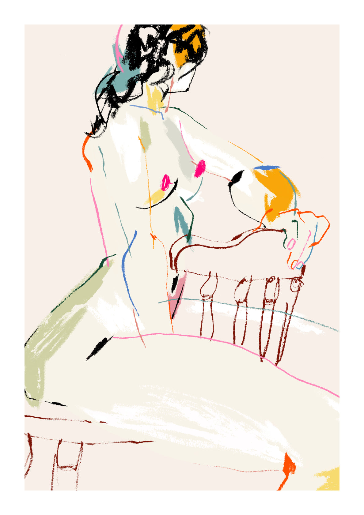 Model Sitting on a Chair