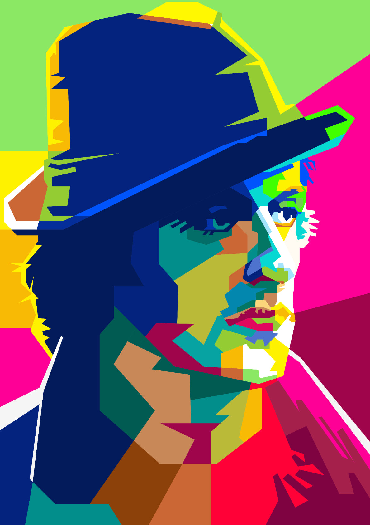 Sylvester Sly Stallone American Actor Pop Art WPAP