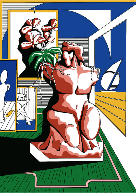 Window above the ocean