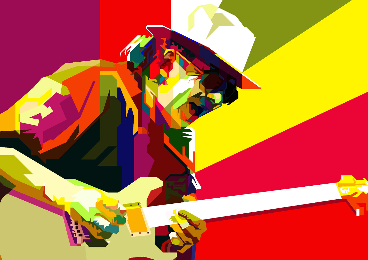 Carlos Santana Latin Guitarist Pop Art Wpap