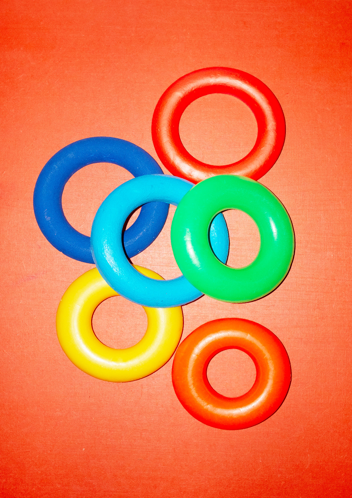 Colourful geometric rings / pop art style photo print