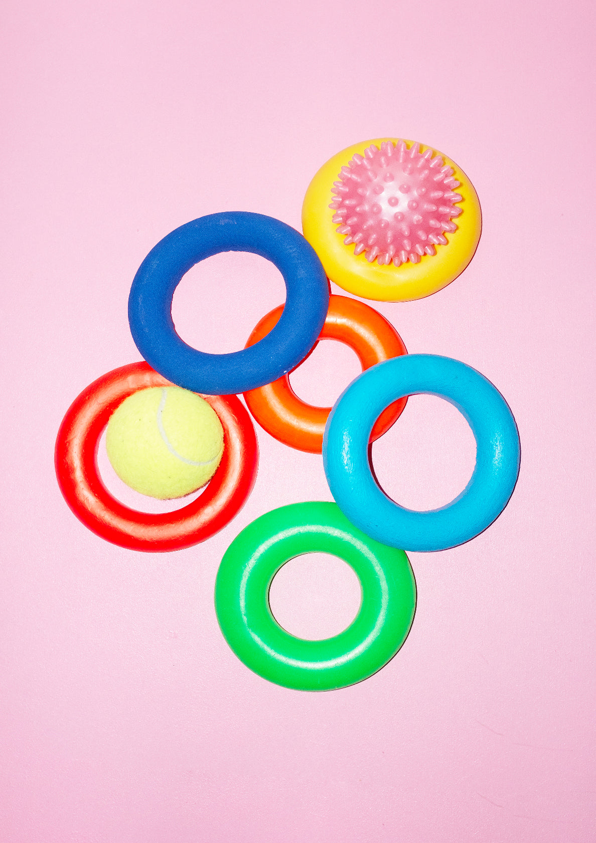 Colourful geometric rings / pop art style photo print