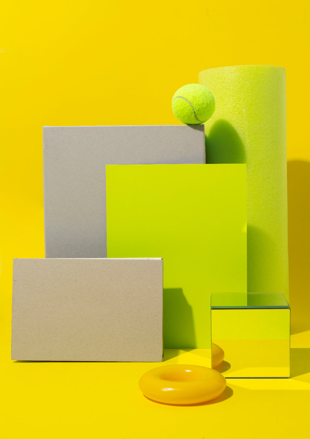 Neon yellow still life / pop art style photo print