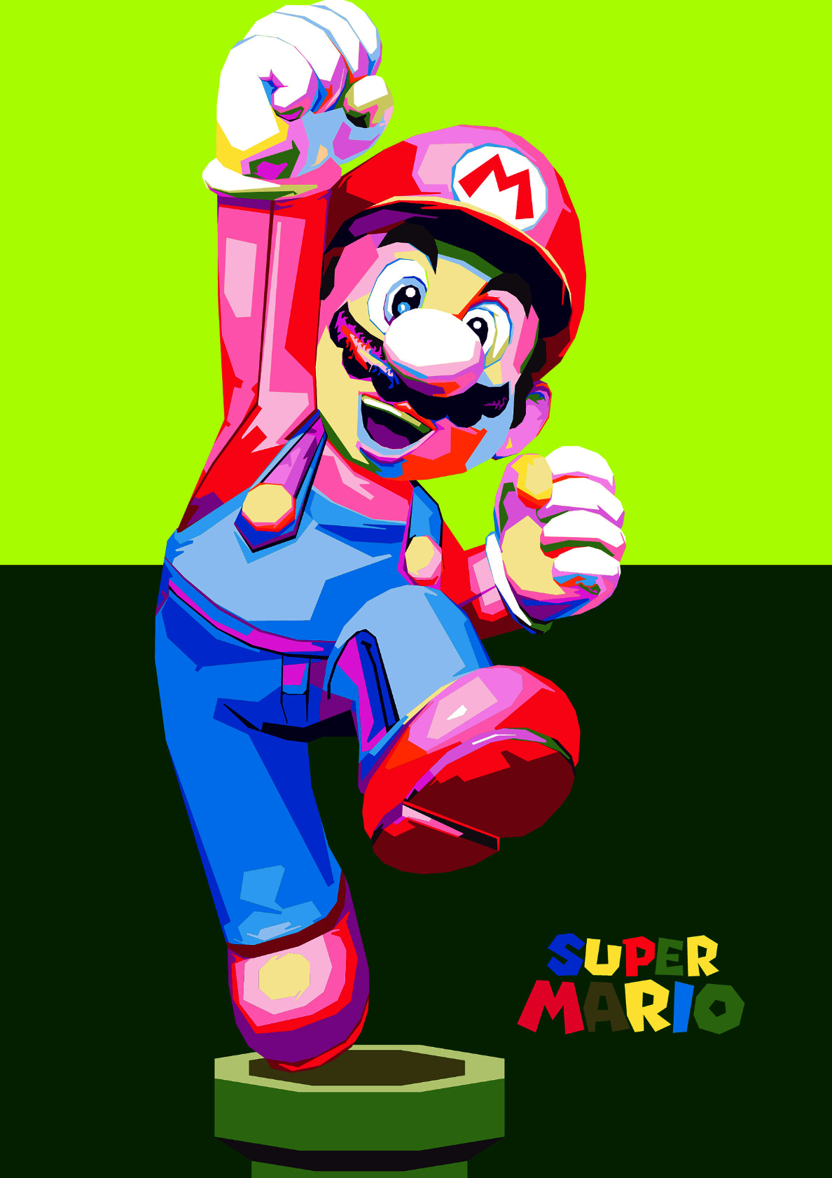 Super Mario Cartoon Character Pop Art
