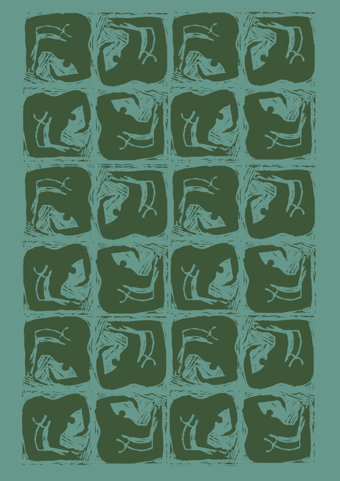 Falling - fjord green