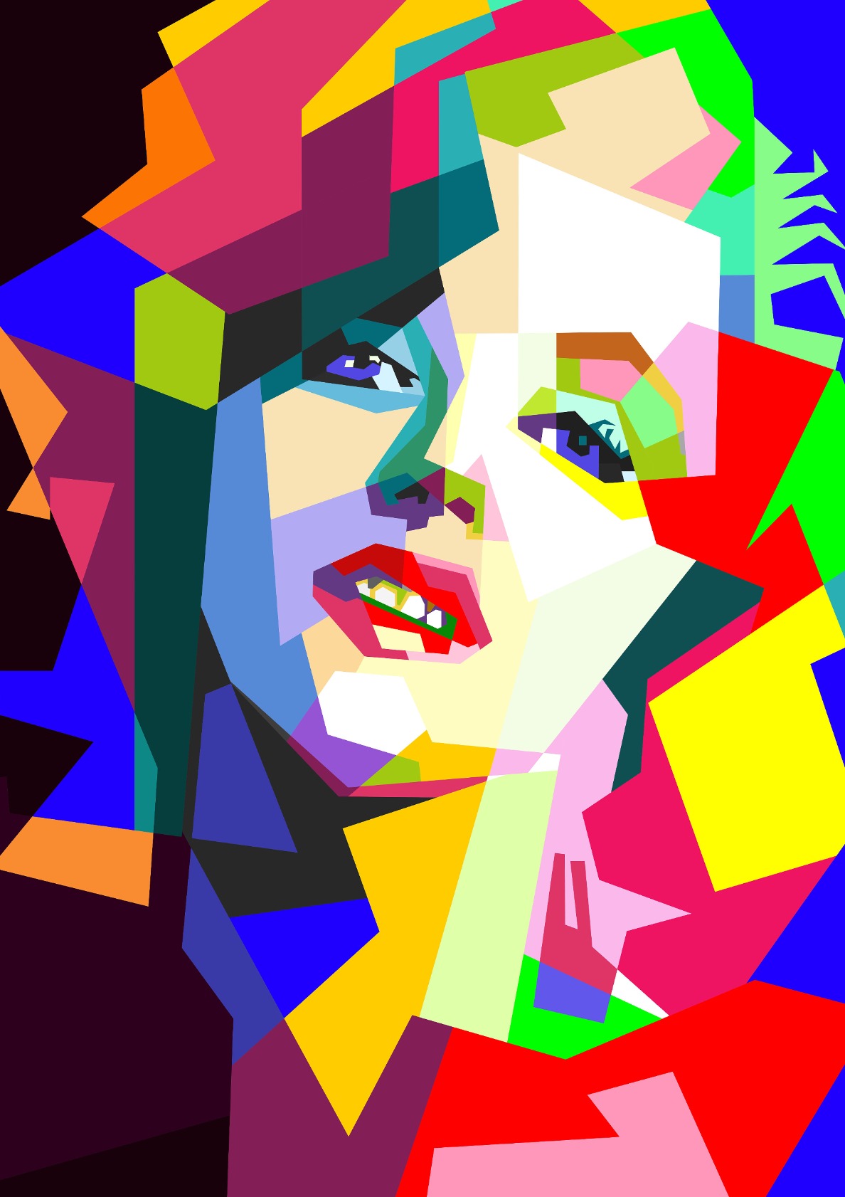 Hollywood Actress Marilyn Monroe Pop Art WPAP Illustration