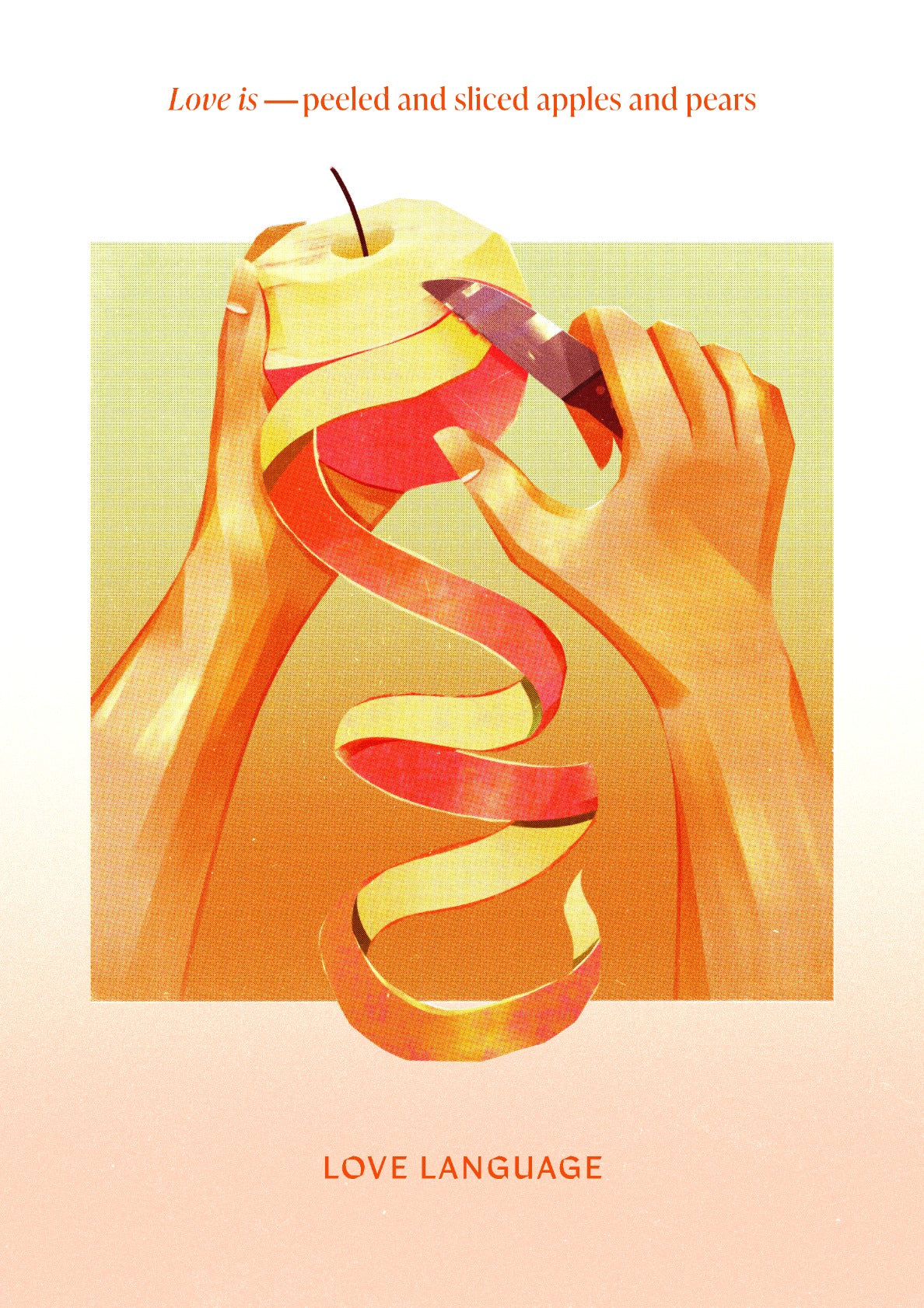 Love Language—peeled apples