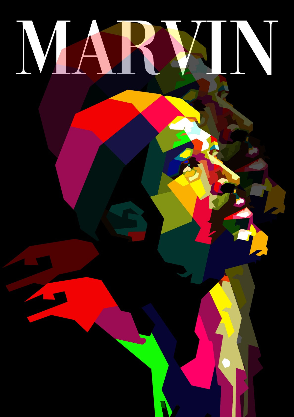 Marvin Gaye RNB Singer Pop Art WPAP