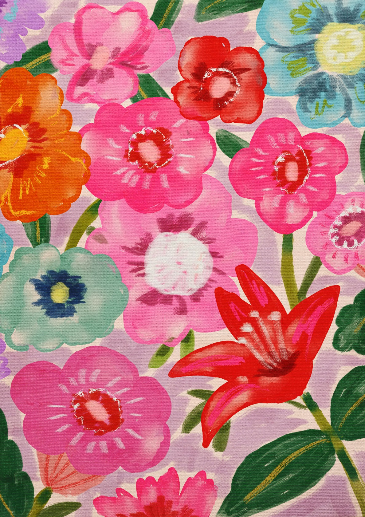 Pink and Red Florals