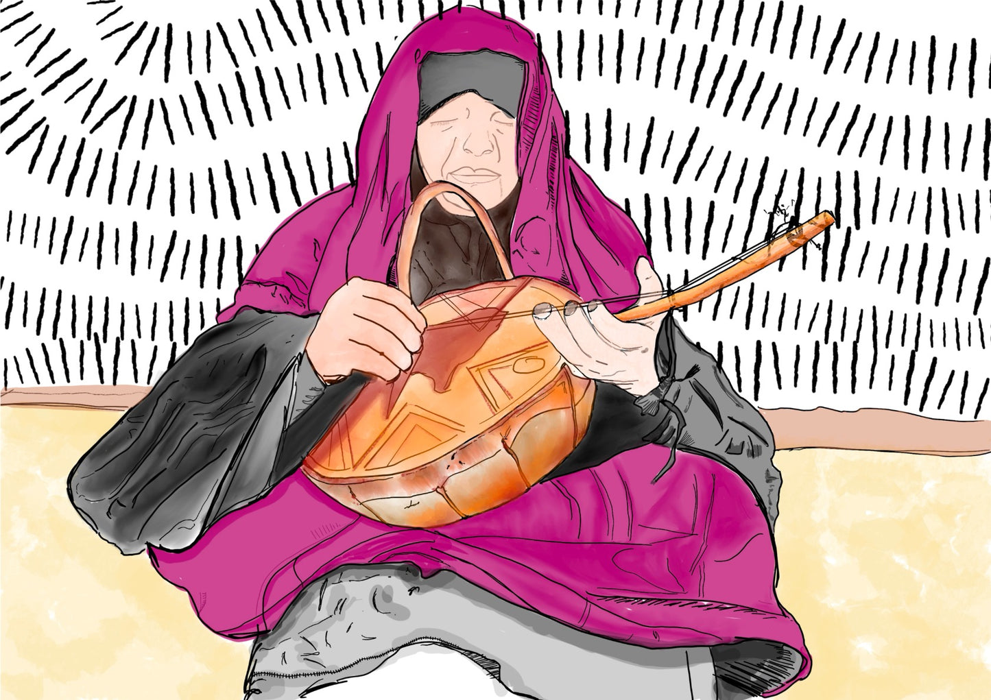 The Imzad musical instrument