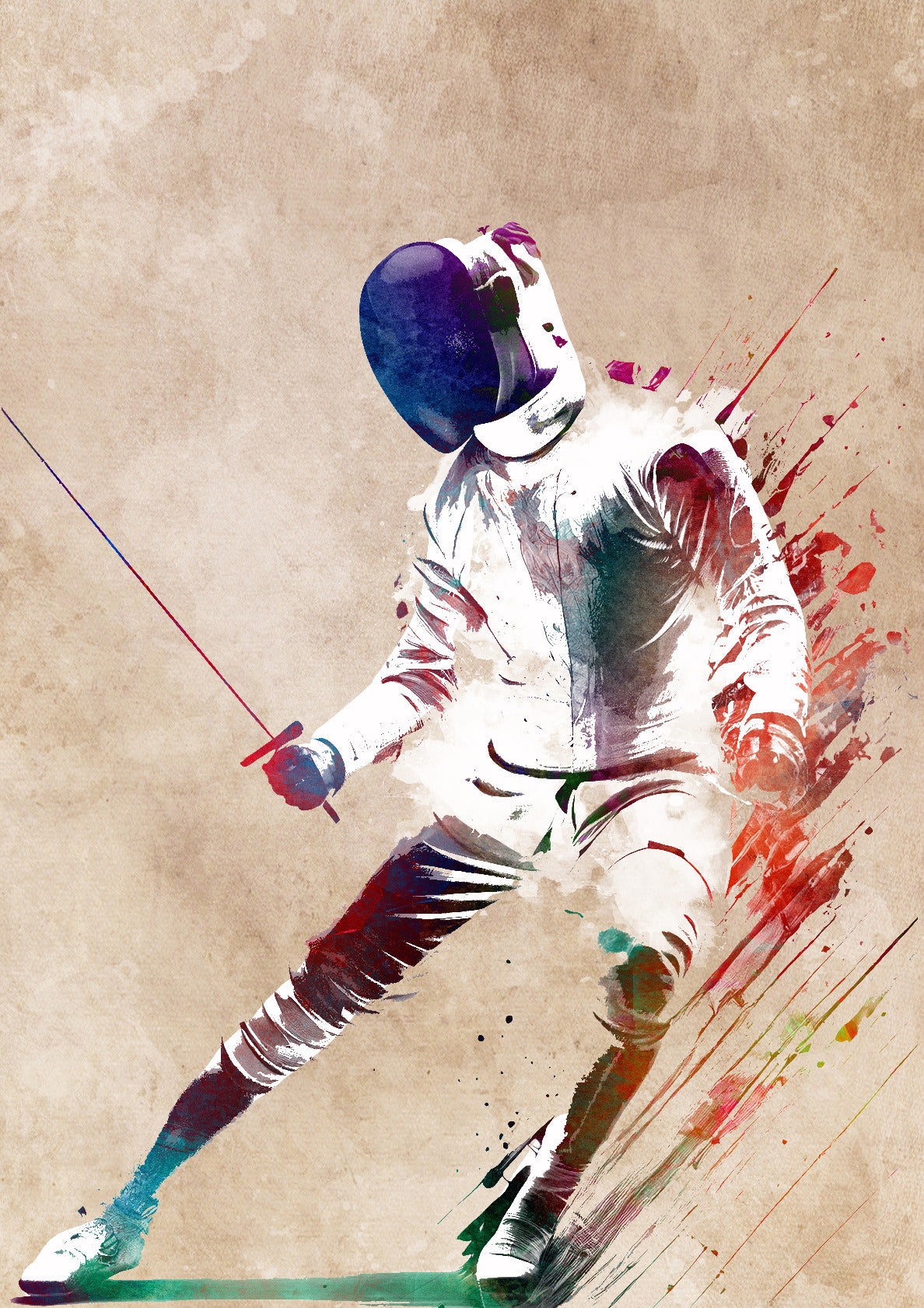 Fencing sport art 1