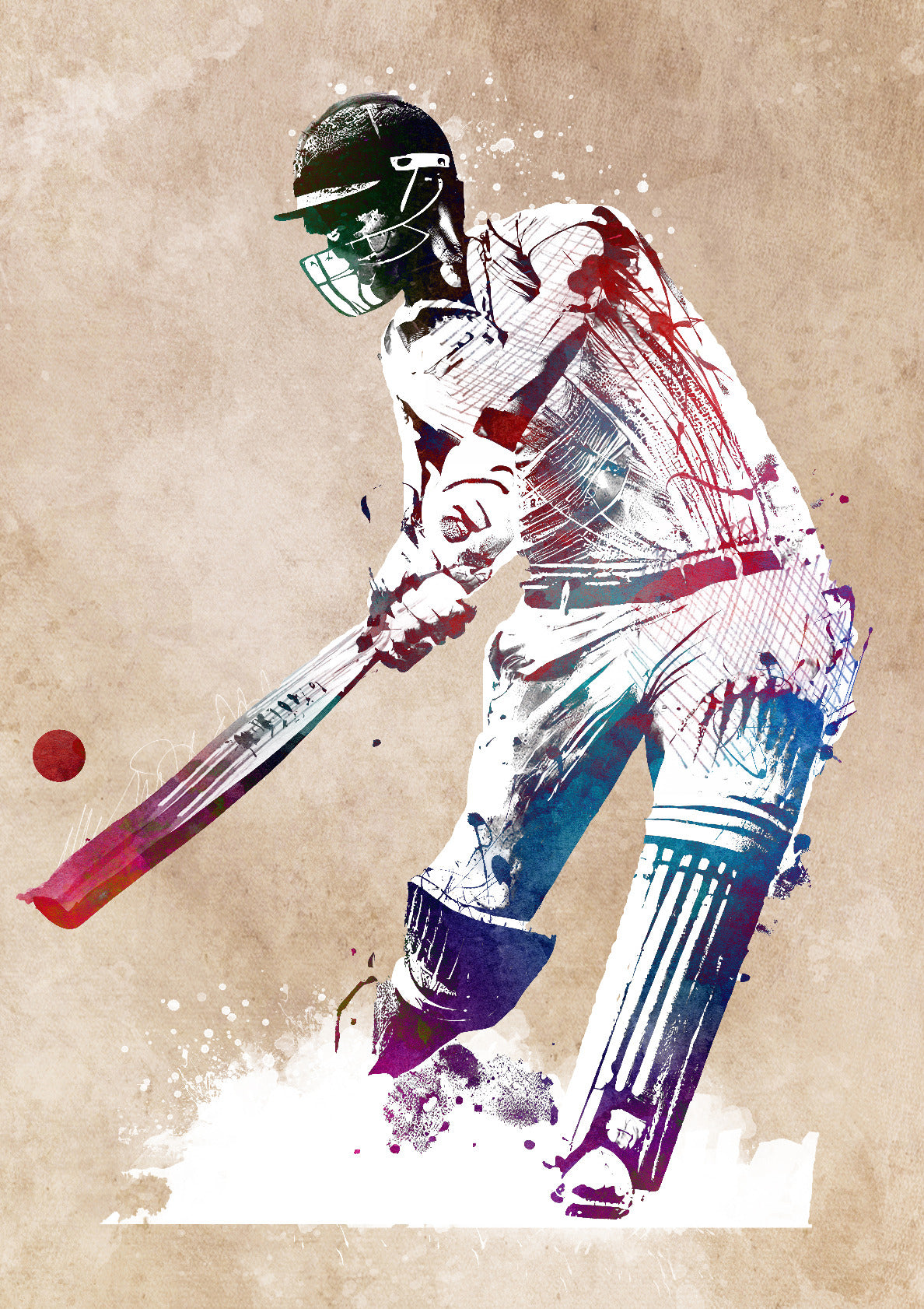 Cricket sport art 1