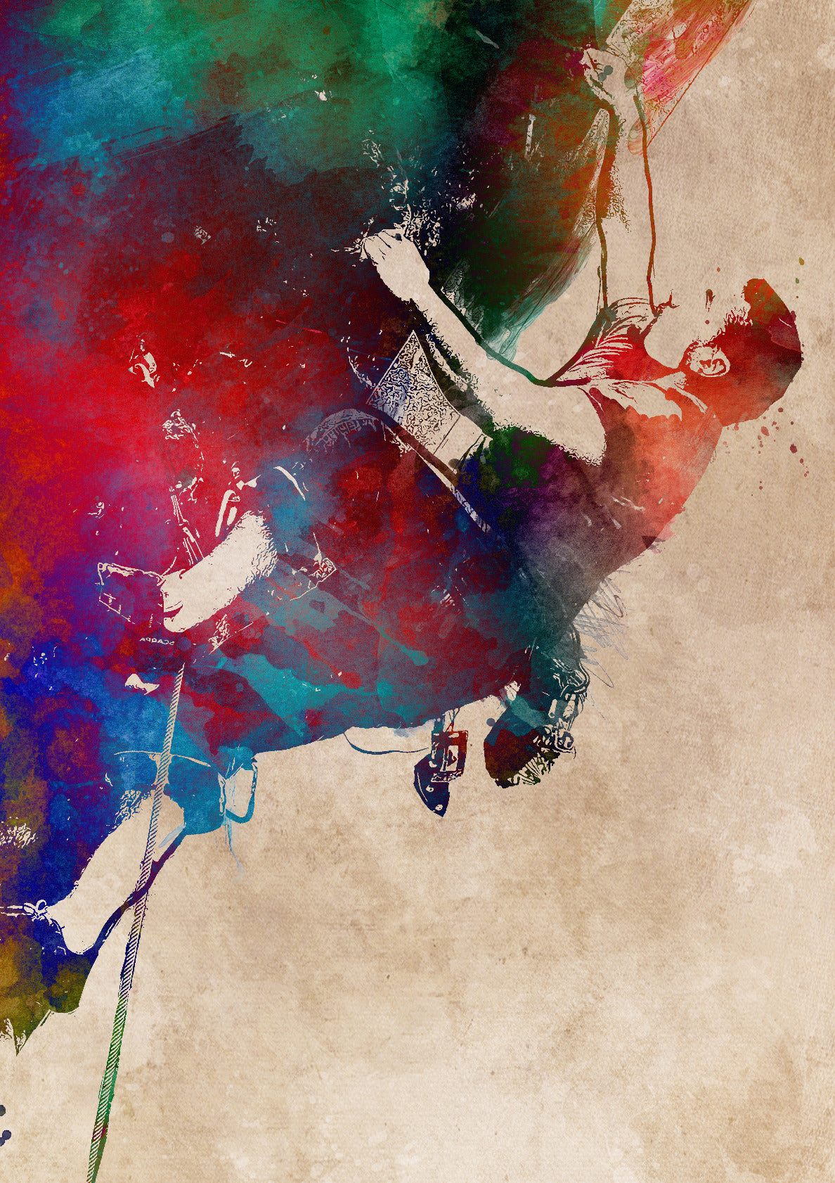 Hiking in the mountains sport art 2