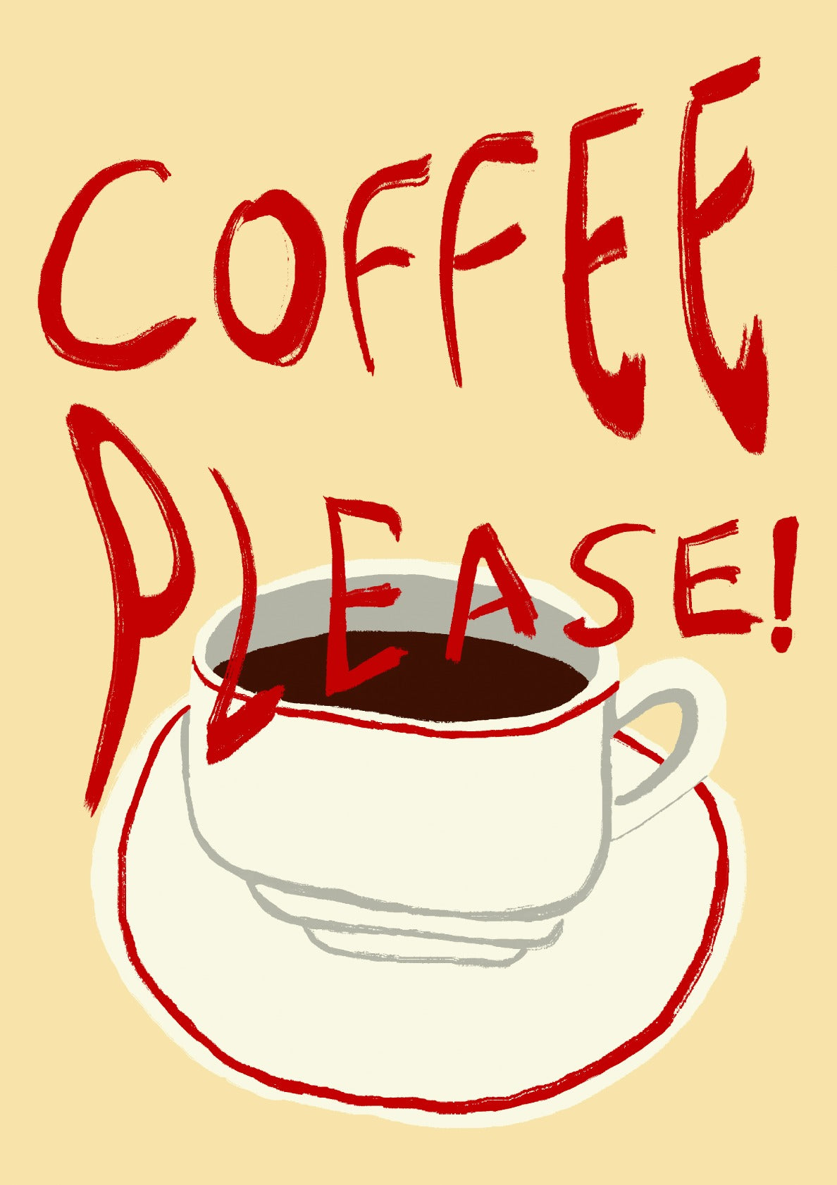 Coffee Please Art Print