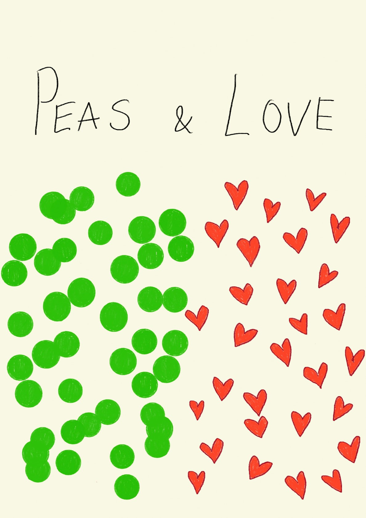 Peas & Love Art Print