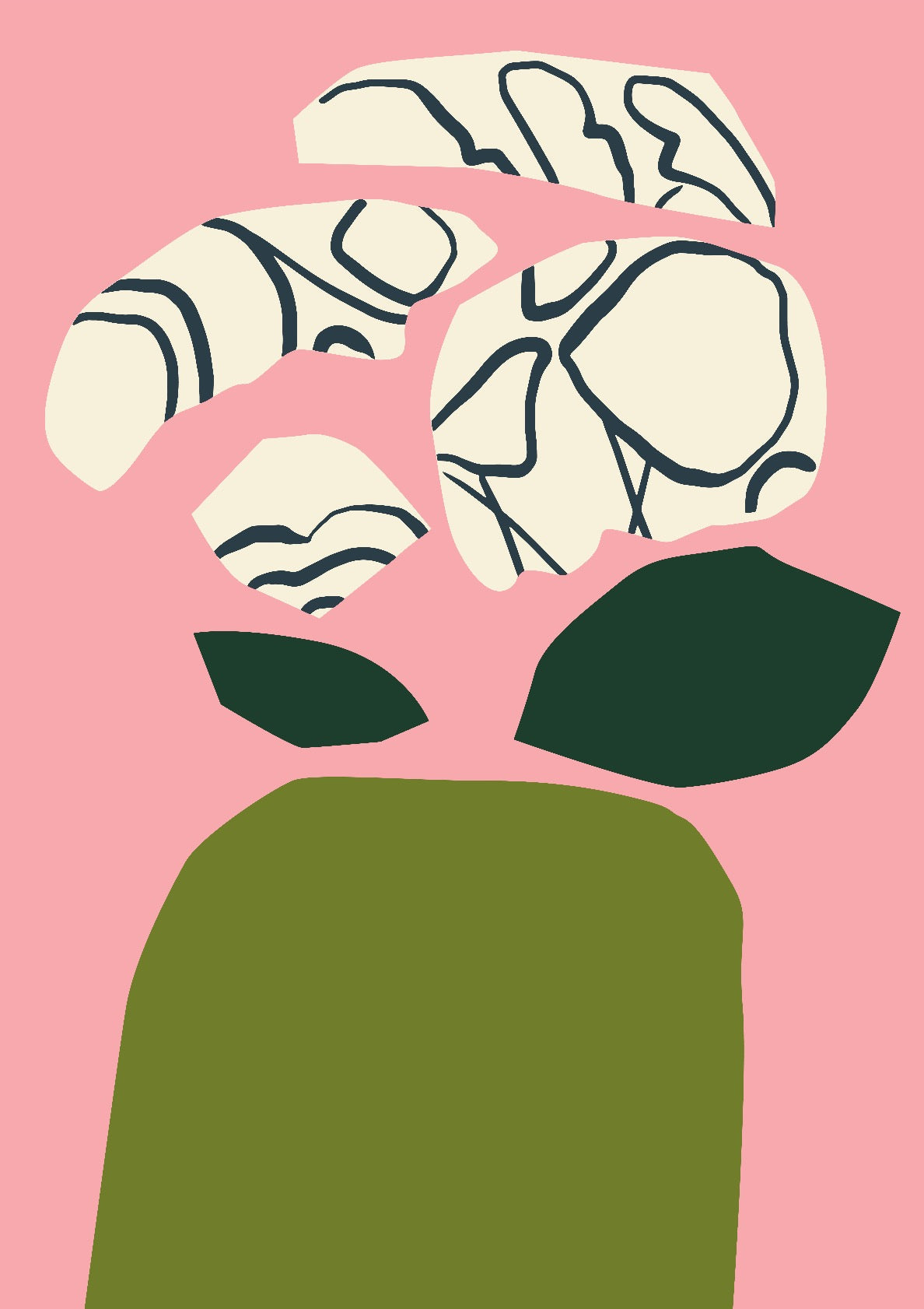 Abstract Florals in Vase