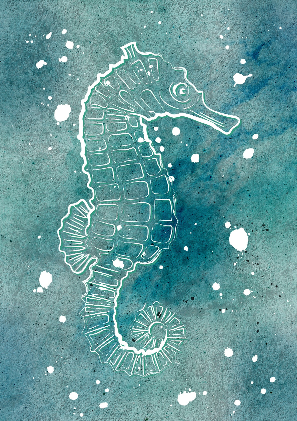 Cyan Seahorse