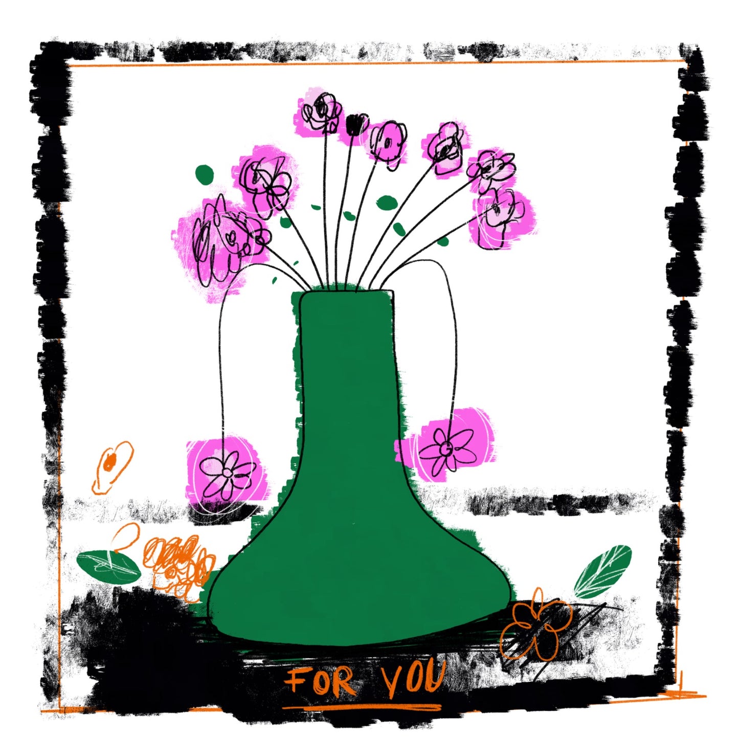 Flower vase green