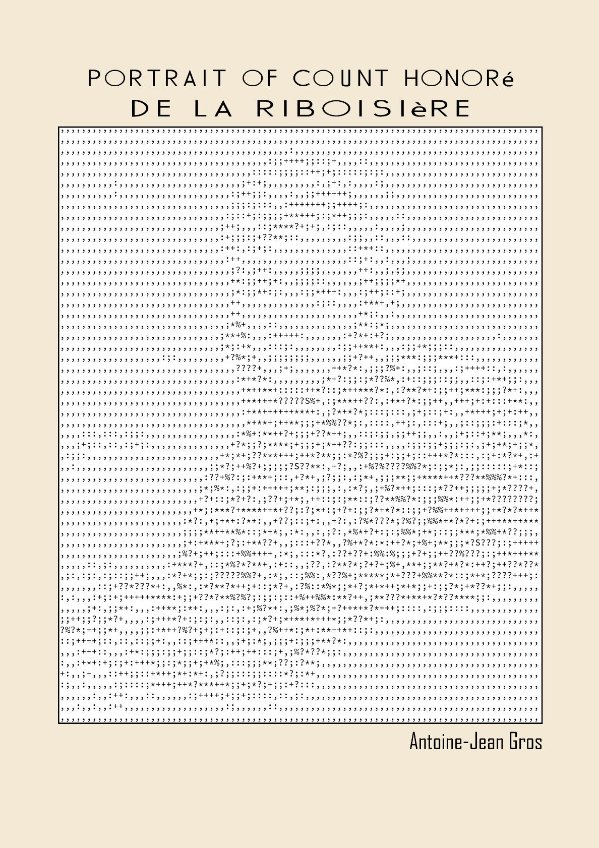 Portrait of Count Honoré de La Riboisière - Antoine-Jean Gros (Ascii art)