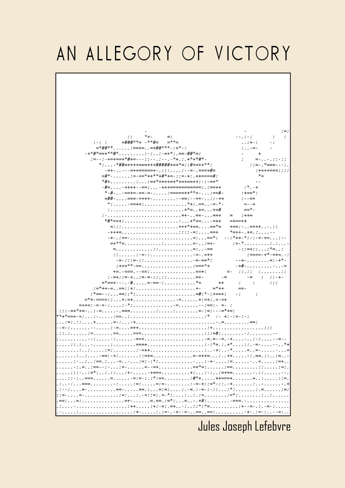 An Allegory Of Victory – Jules Joseph Lefebvre (Ascii art)