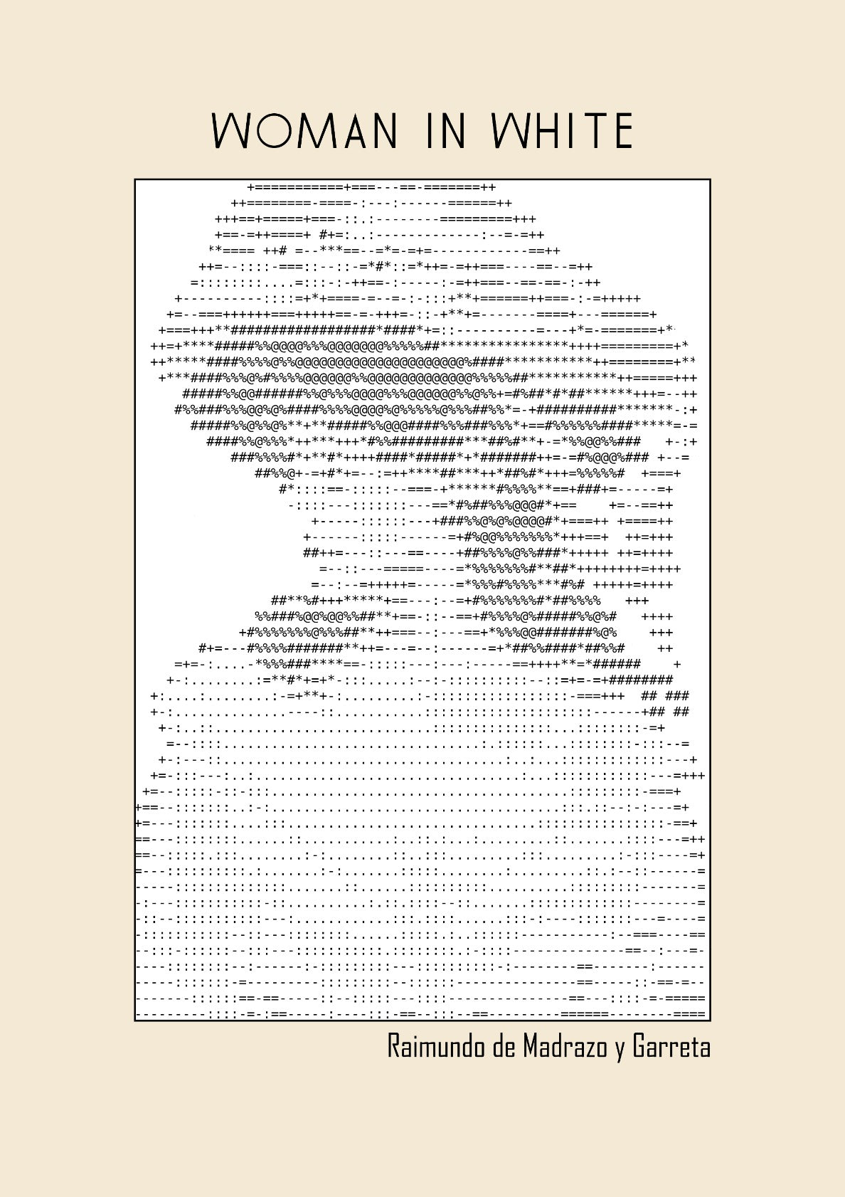 Woman in White – Raimundo de Madrazo y Garreta (Ascii art)