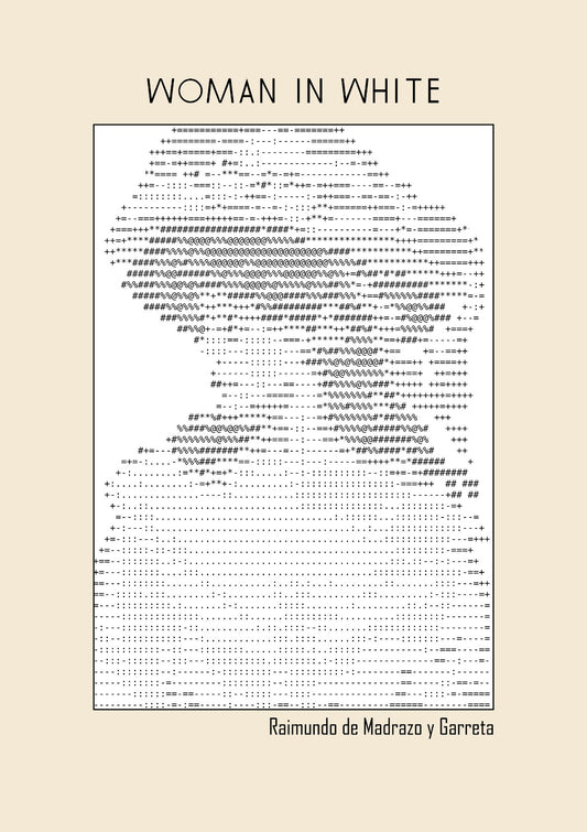 Woman in White – Raimundo de Madrazo y Garreta (Ascii art)