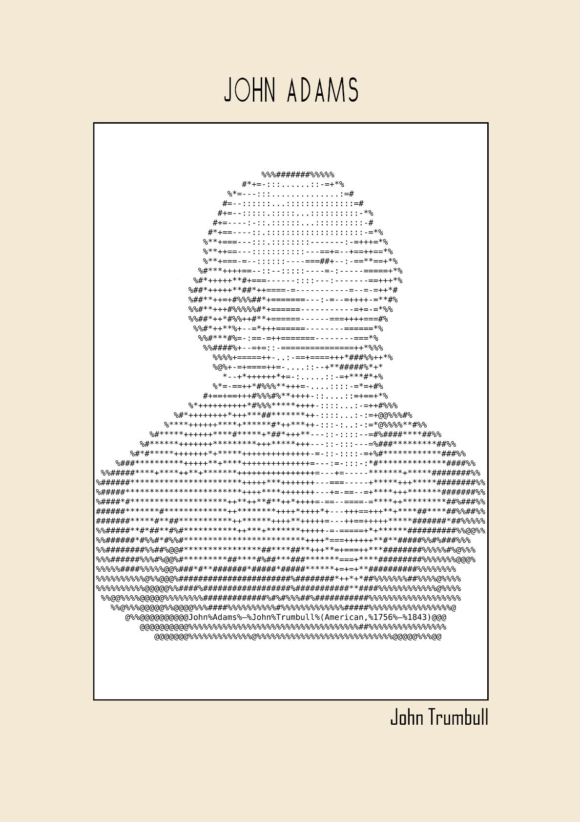 John Adams – John Trumbull (Ascii art)