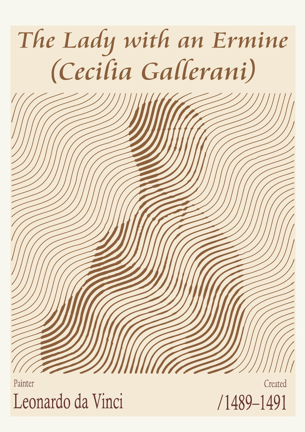 The Lady with an Ermine (Cecilia Gallerani) – Leonardo da Vinci (1489–1491)