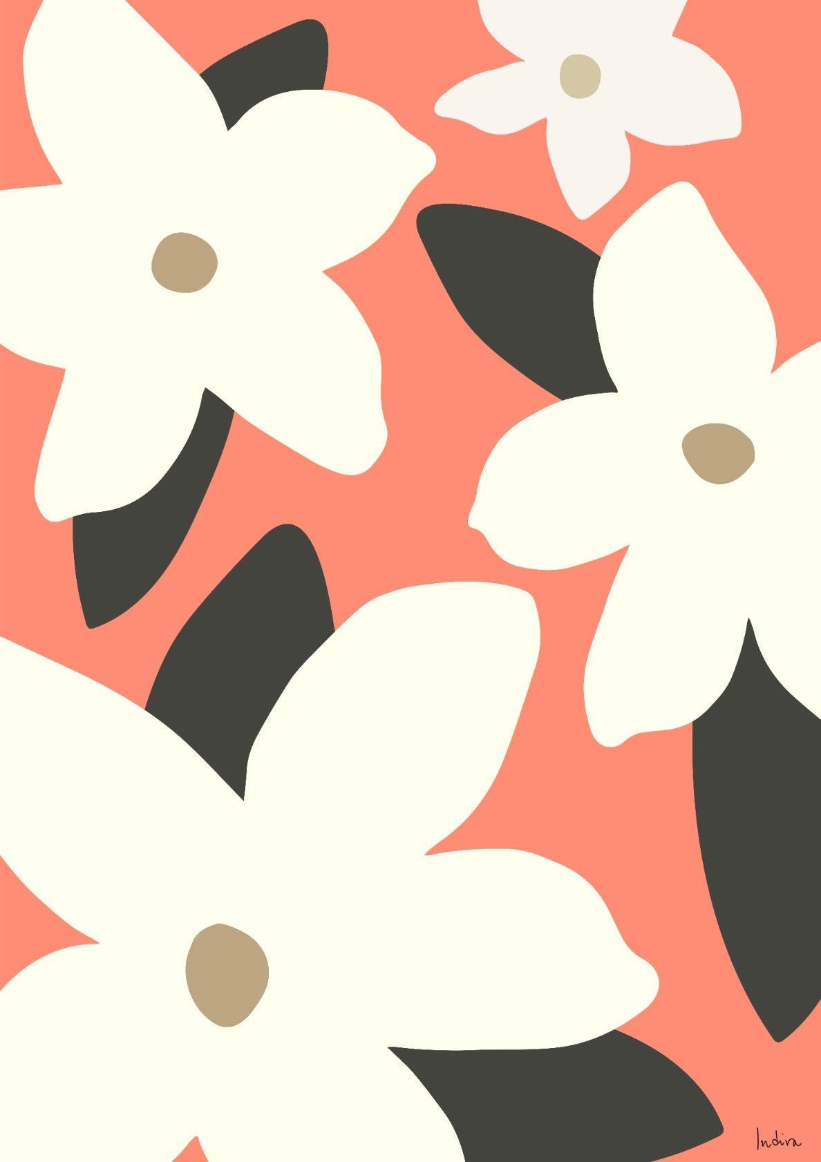 Madagascar Jasmine on light pink