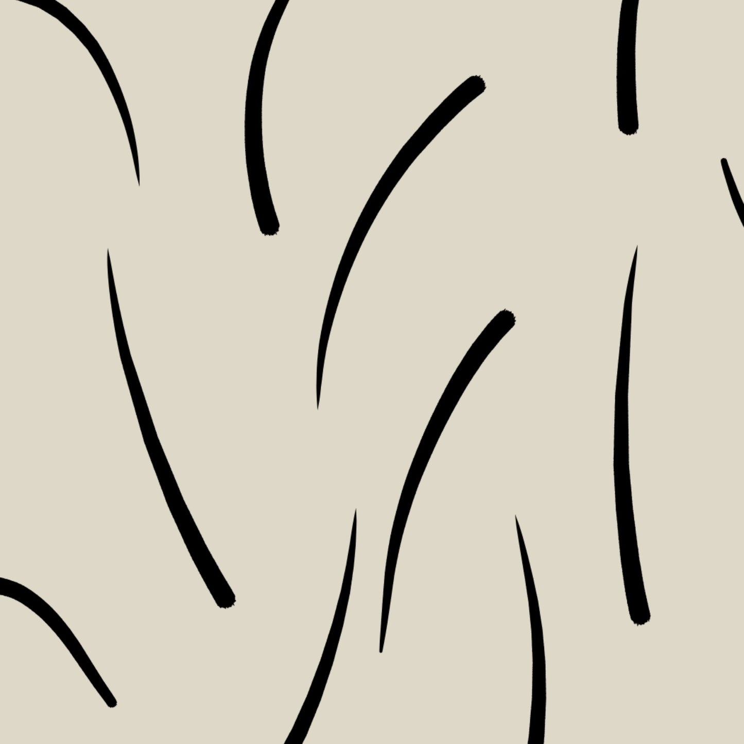 Minimalist artwork with brush strokes in black and beige background