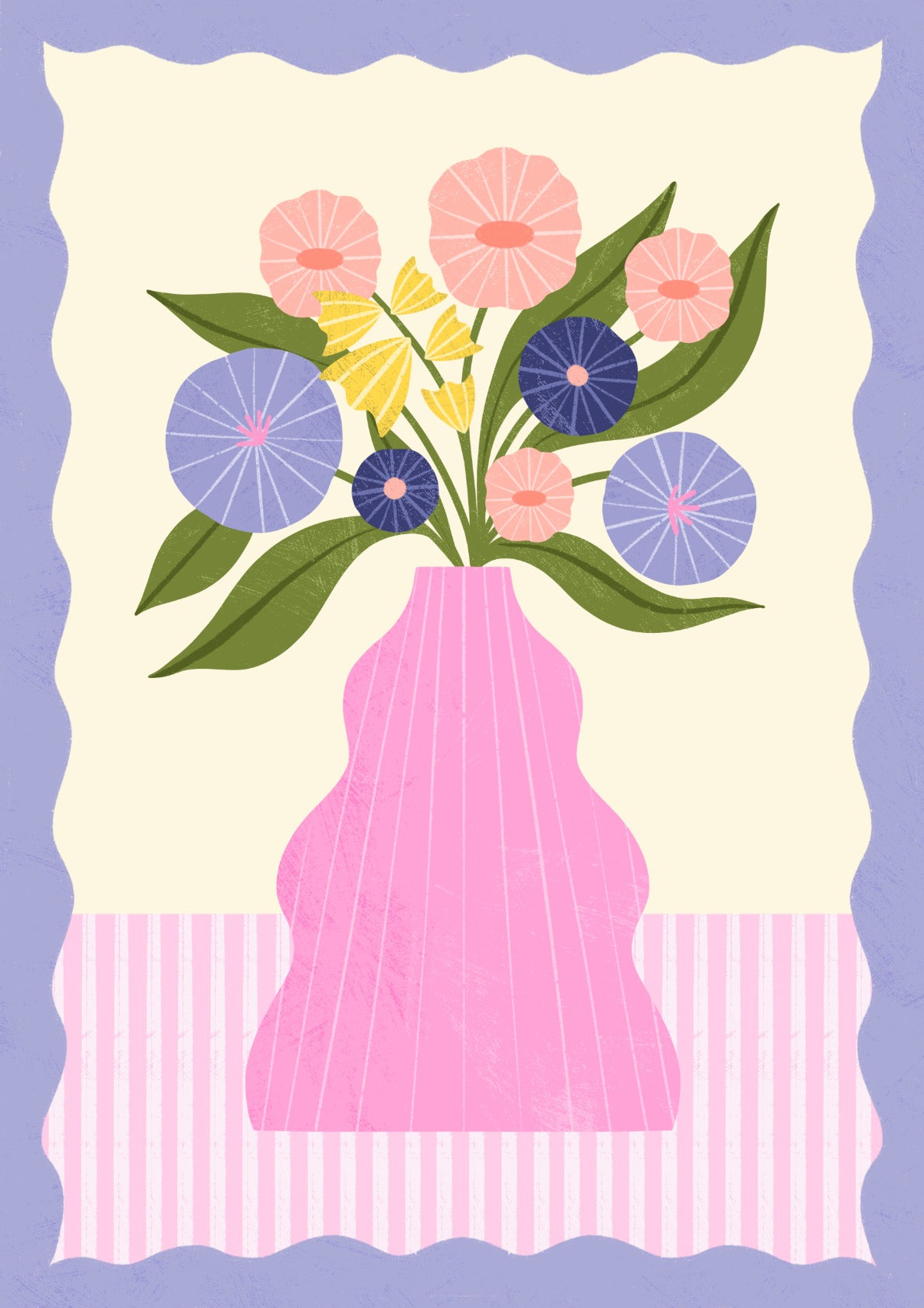 Flowers in Pink Vase