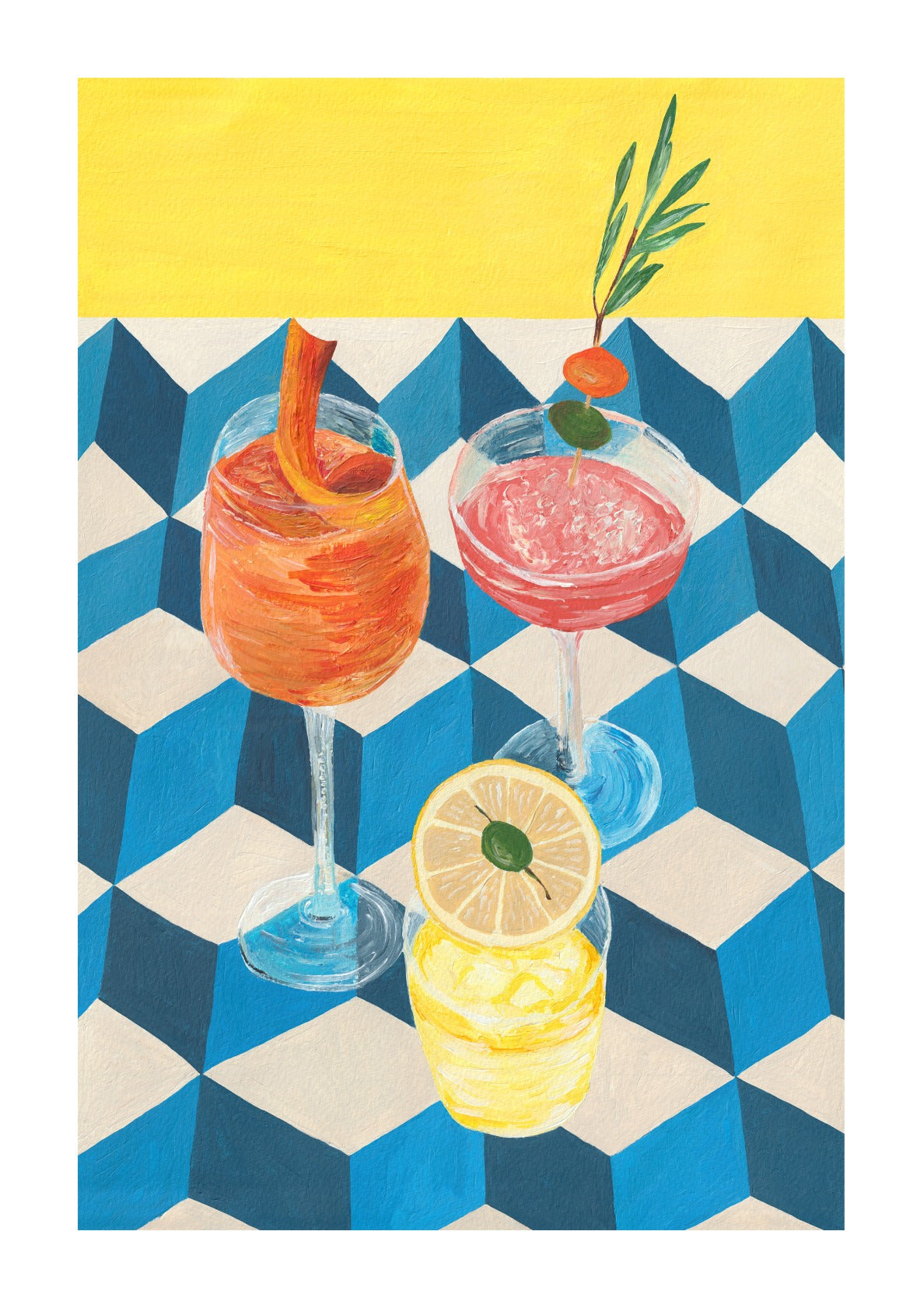 Retro Cocktails Print