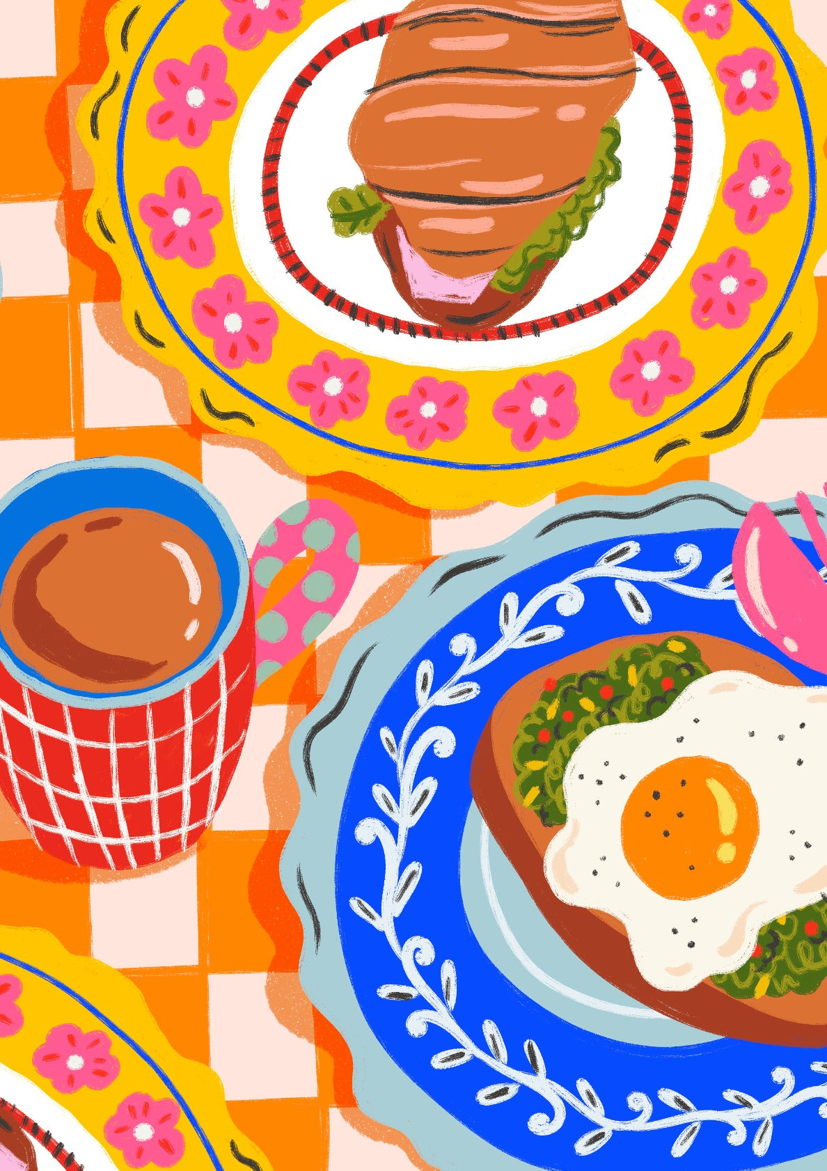 Egg and Croissant Breakfast